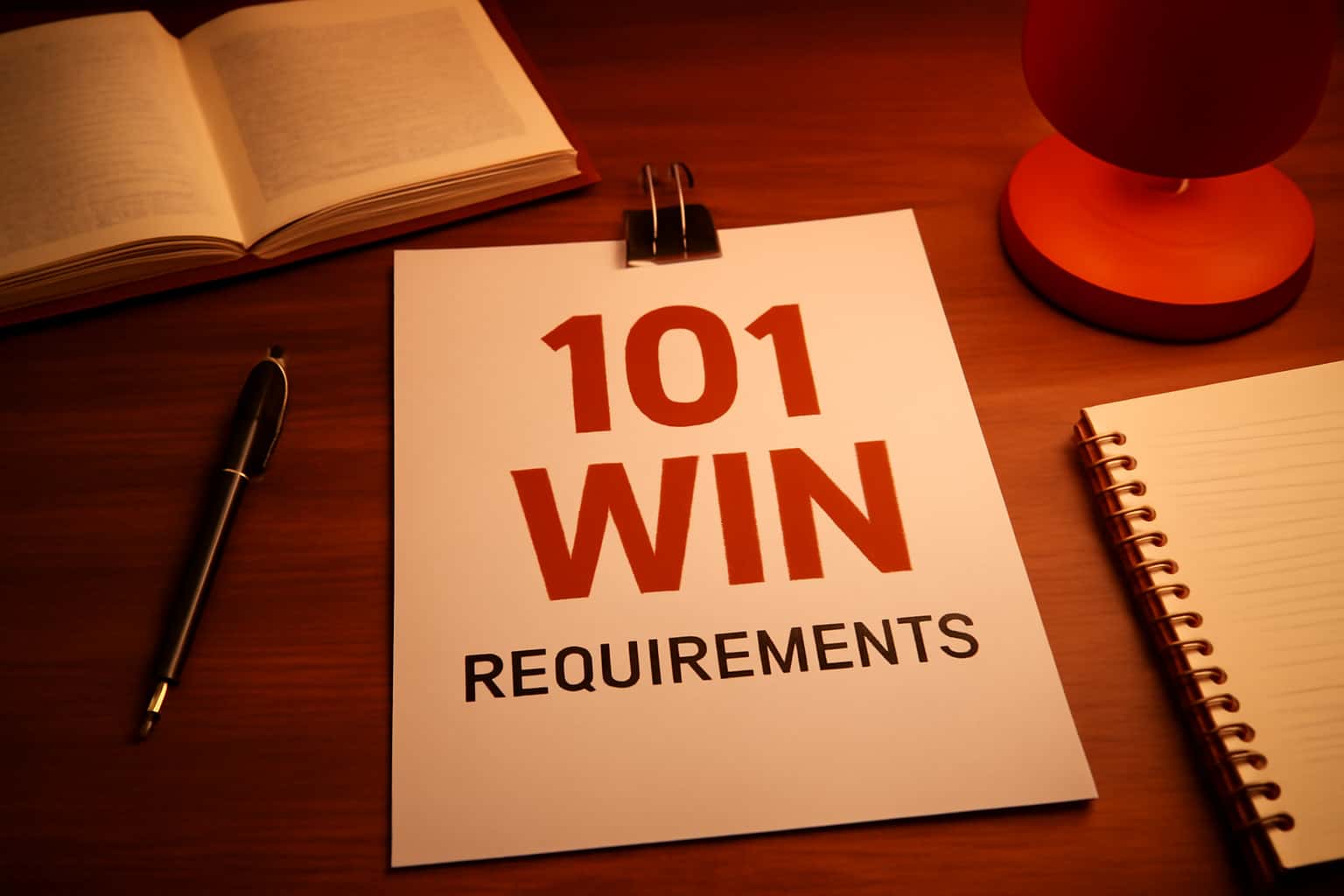 Informative illustration about 101 Win Requirements.