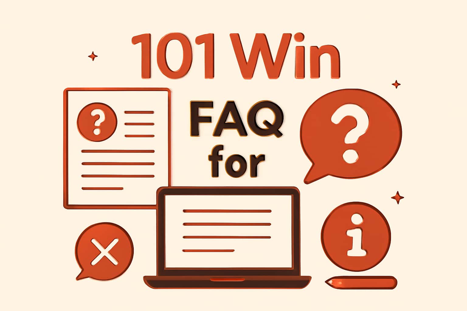 An informational scene about FAQ for 101 Win.