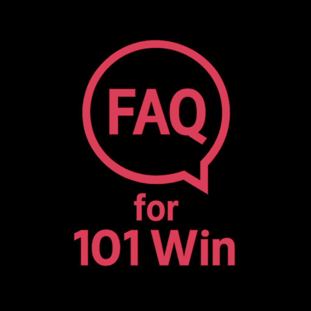 An icon representing FAQ for 101 Win.