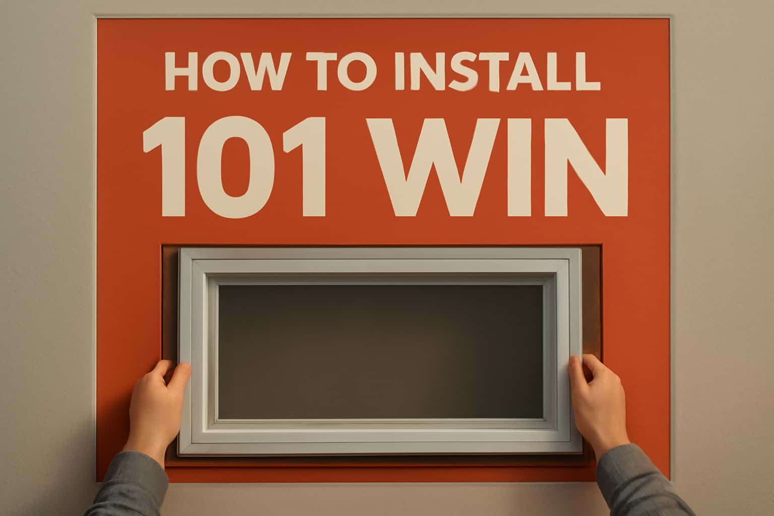 Informational visual representation on how to install 101 Win.