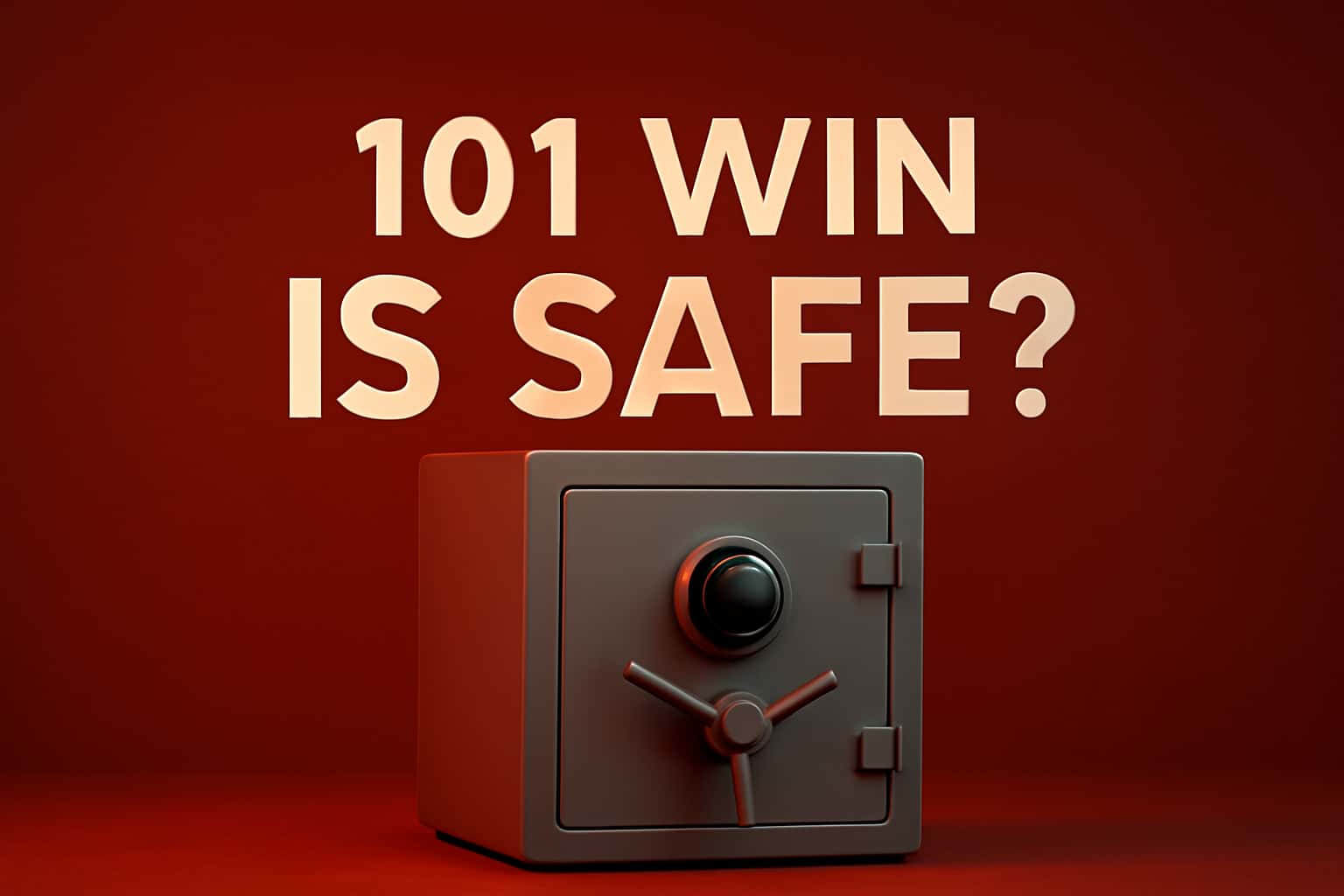 An informational scene depicting safety aspects of the 101 Win app.
