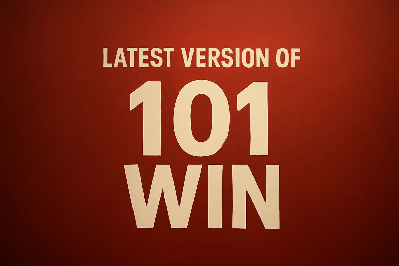 Informational scene showcasing the latest version of 101 Win.