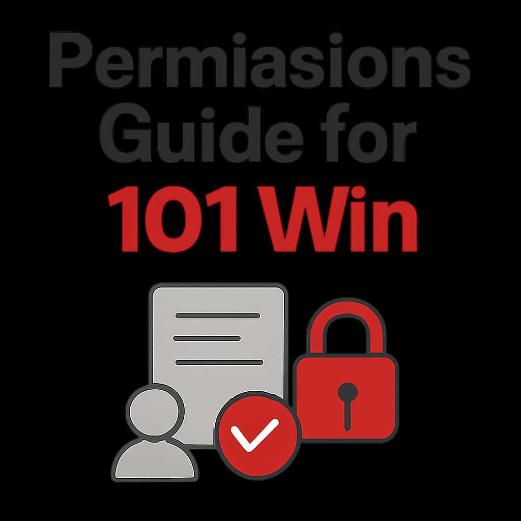 Illustration explaining the permissions needed for the 101 Win app.