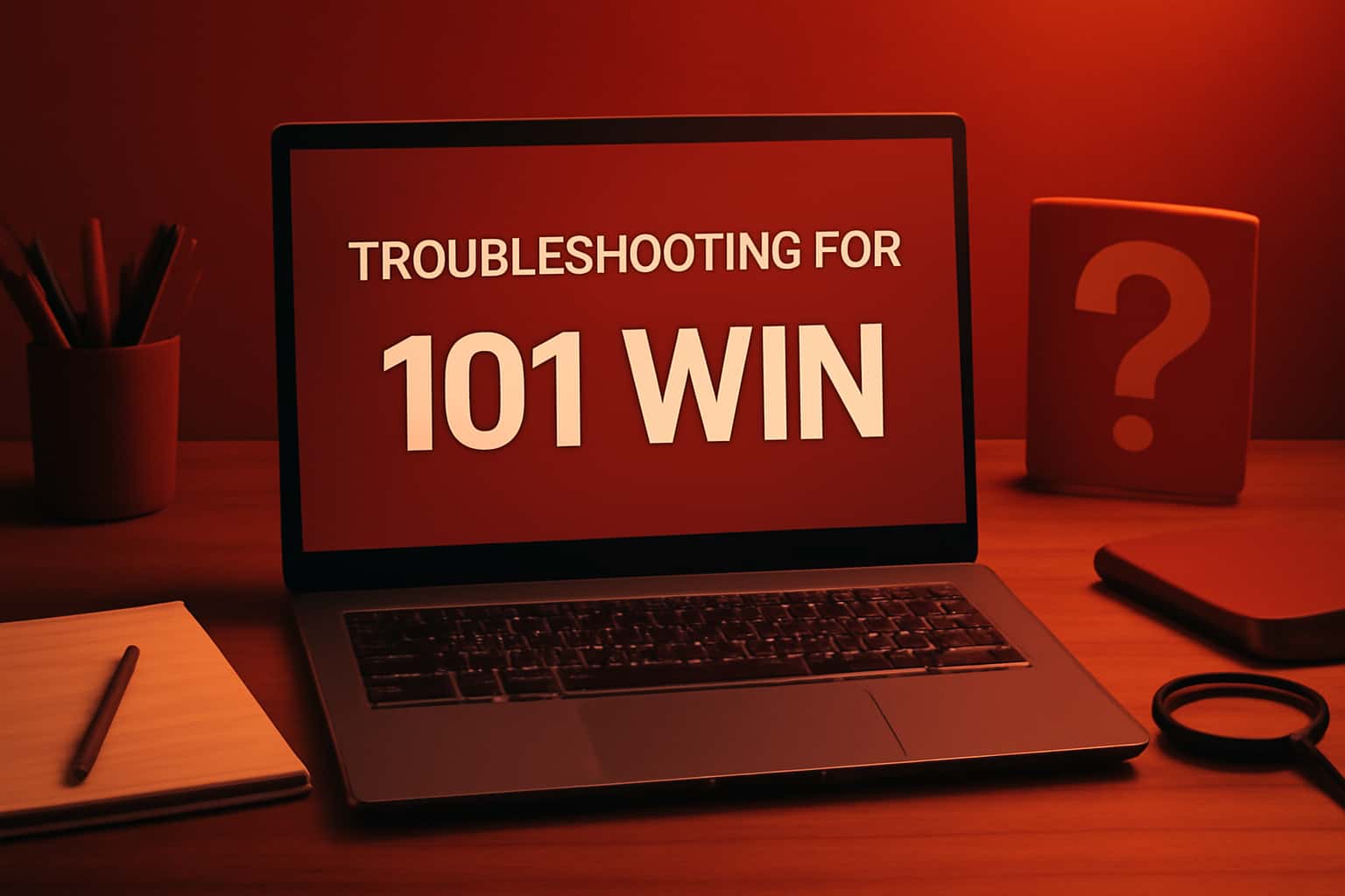 An informative visual representation of troubleshooting steps for 101 Win.