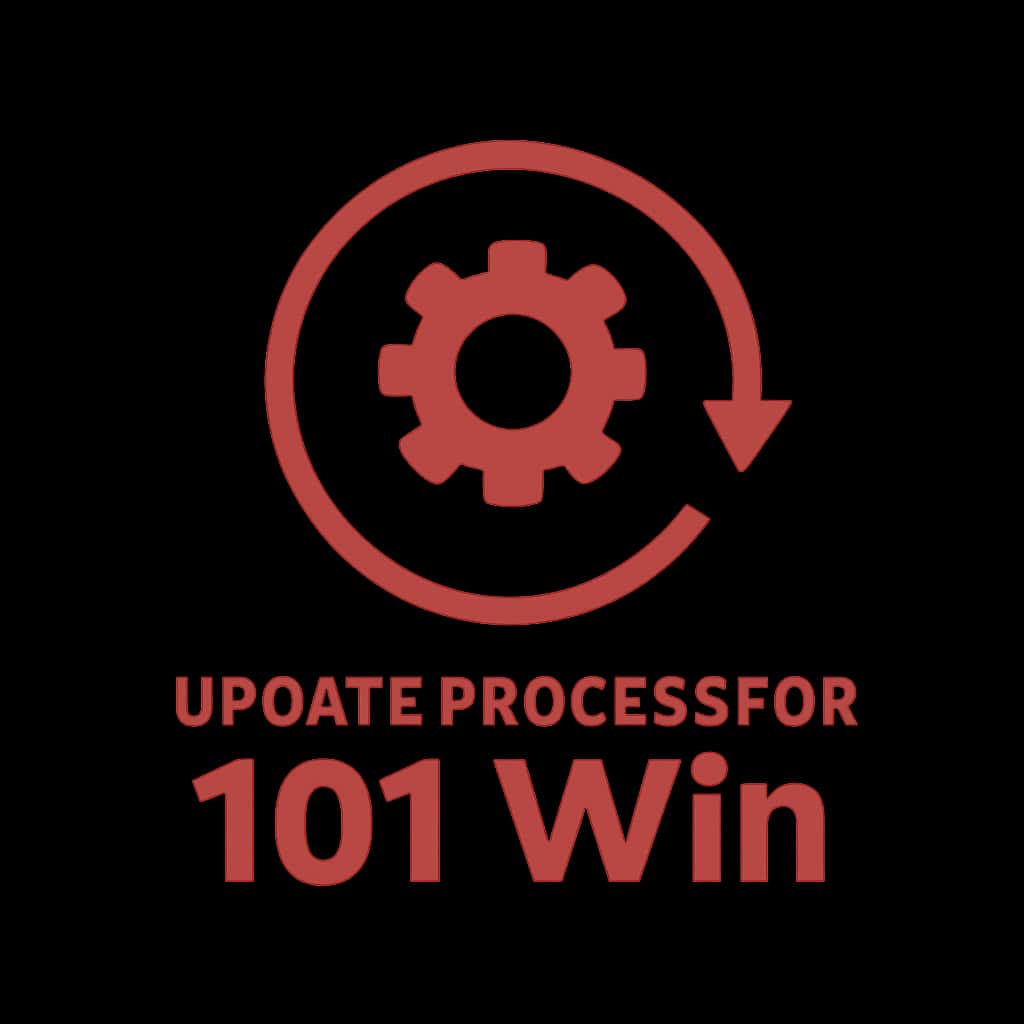 Icon representing the update process guidance for 101 Win.